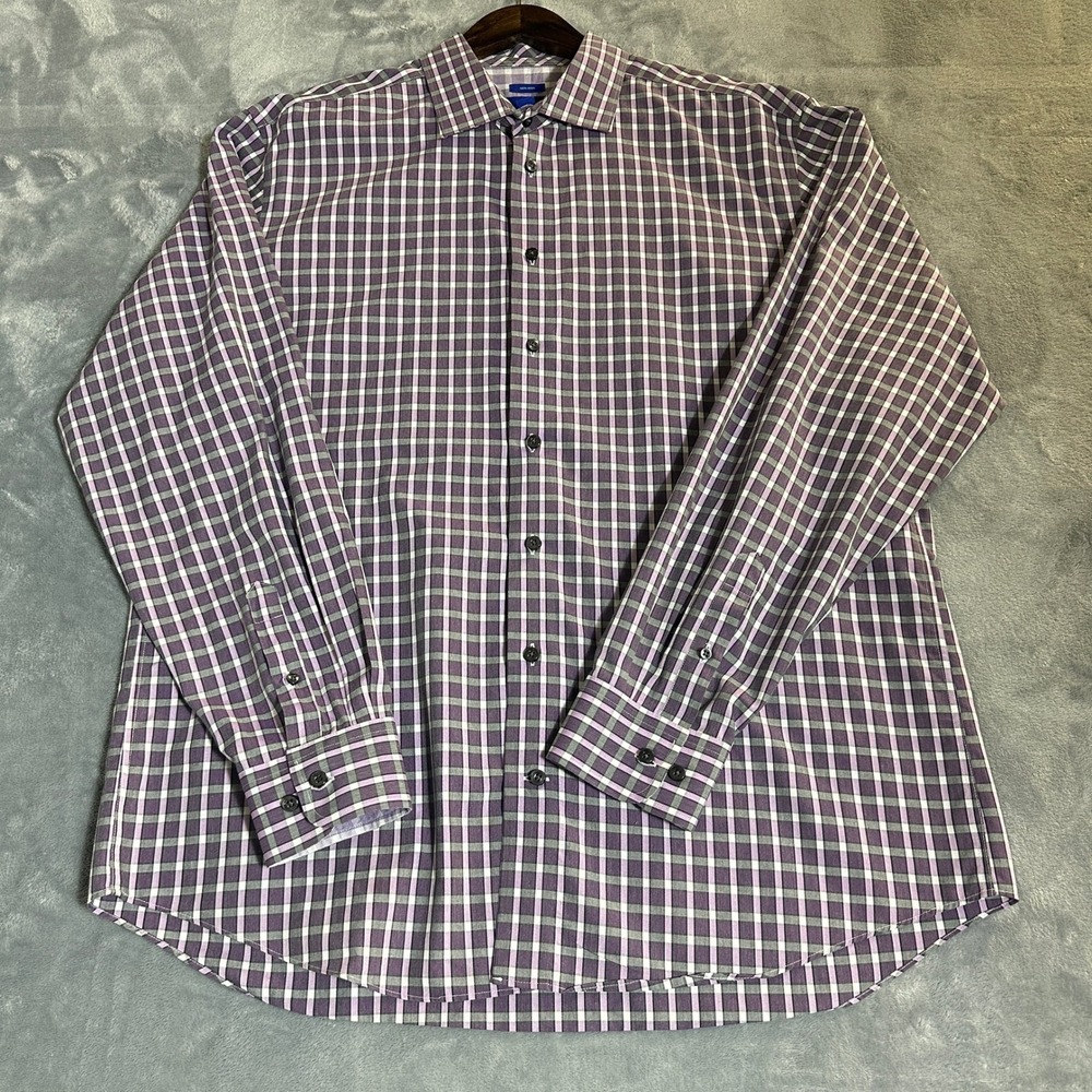 Egara No Iron Plaid Men's 2XLT Button Down Long Sleeve Preppy Colligiate